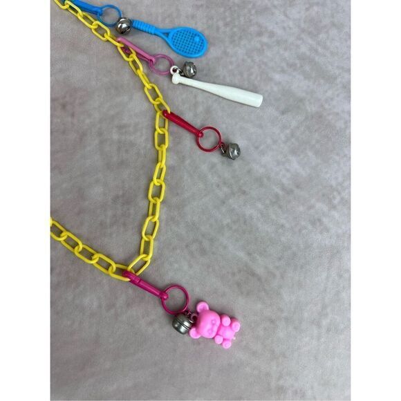 Vintage 80s Bell Clip Charm Necklace - Picture 3 of 5